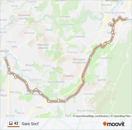 42 Bus Line Map
