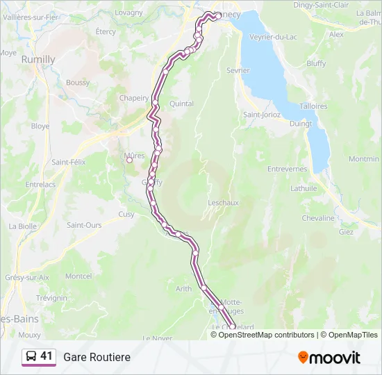 41 Bus Line Map