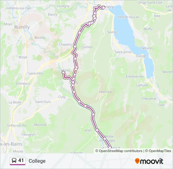 41 Bus Line Map