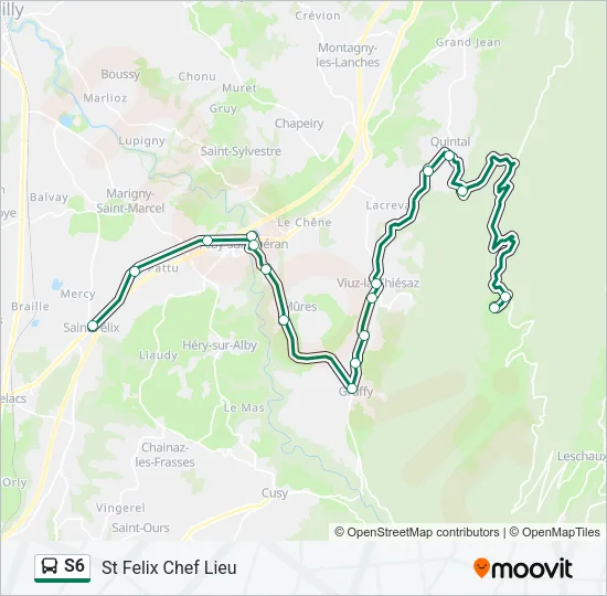 S6 Bus Line Map