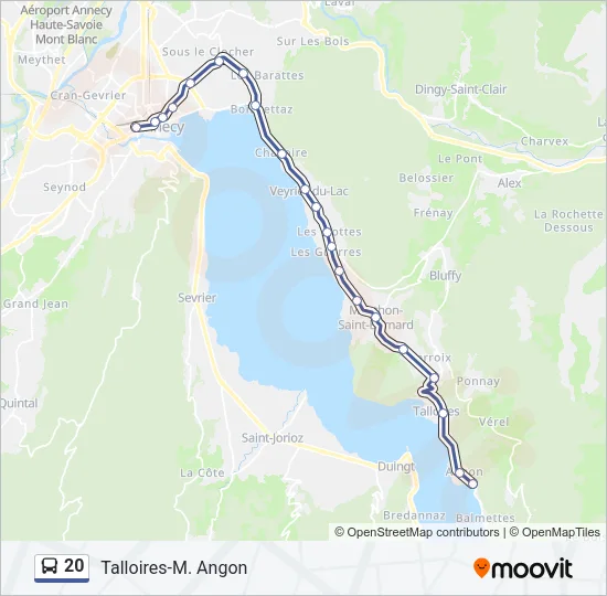 20 Bus Line Map