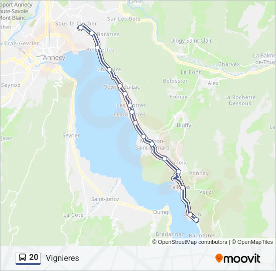 20 Bus Line Map