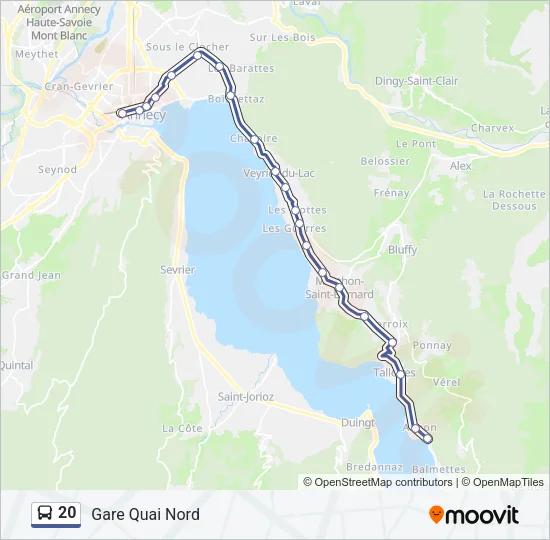 20 Bus Line Map