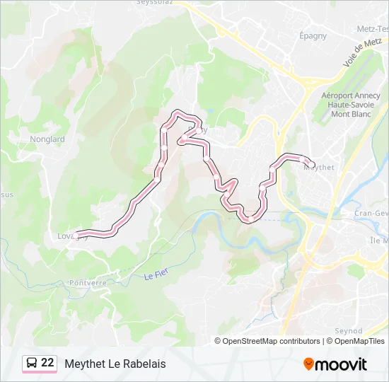 22 Bus Line Map