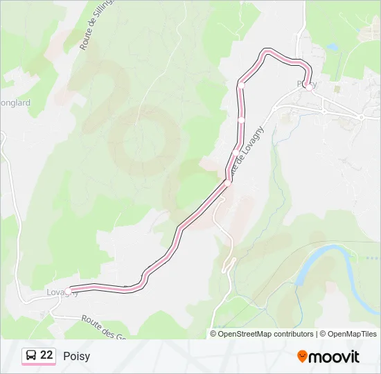22 Bus Line Map