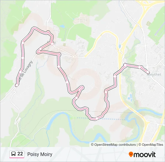 22 Bus Line Map