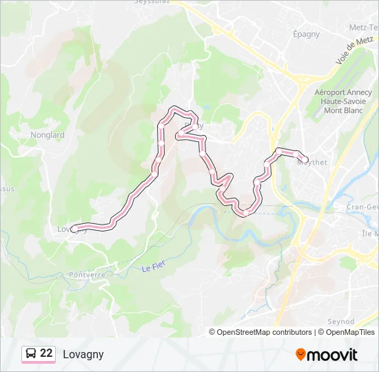 22 Bus Line Map