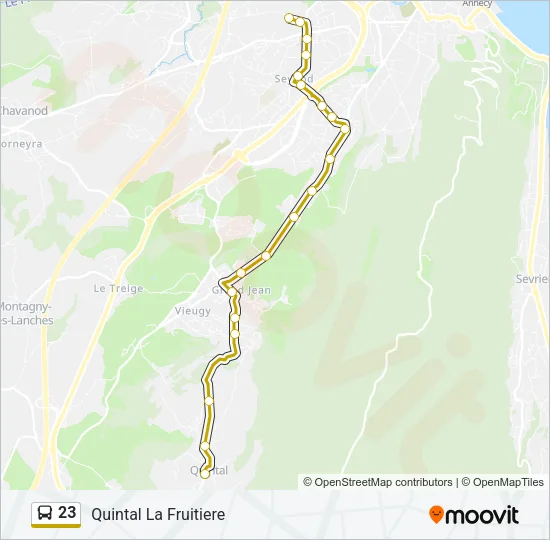 23 Bus Line Map