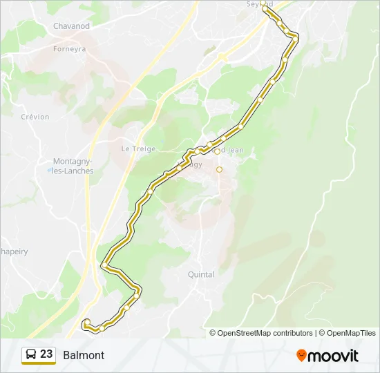 23 Bus Line Map