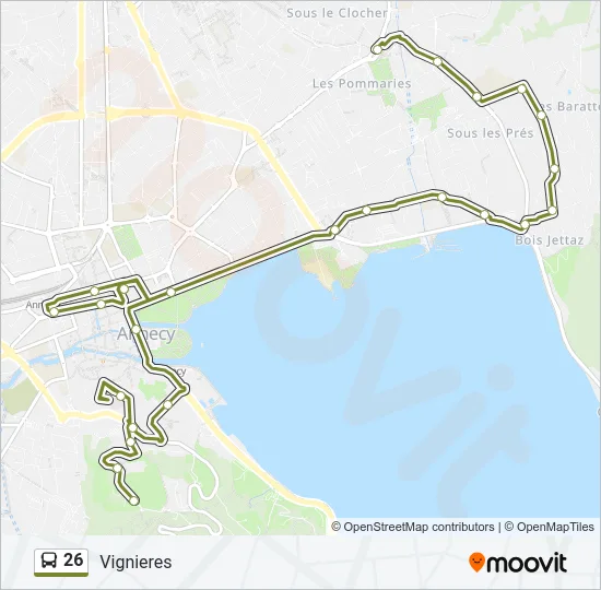 26 Bus Line Map