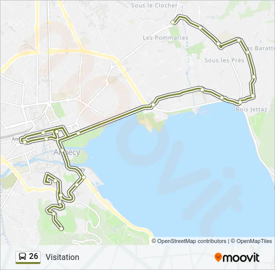26 Bus Line Map