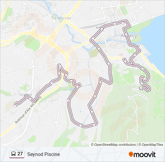 Mapa de 27 de autobús