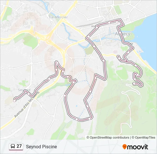 27 Bus Line Map