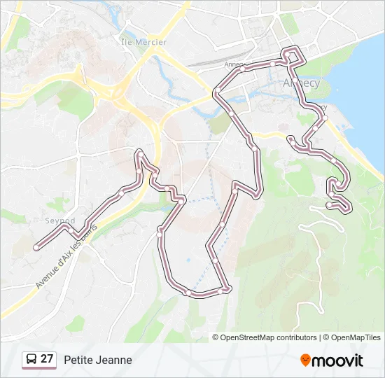 27 Bus Line Map