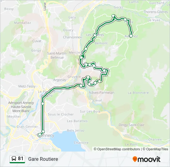 81 Bus Line Map