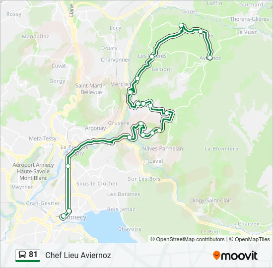 81 Bus Line Map