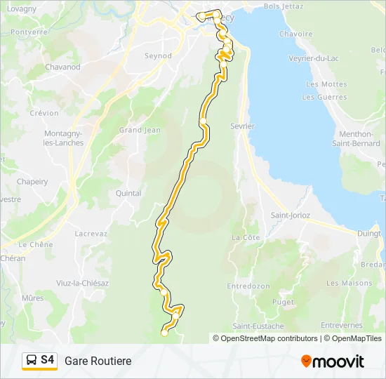 S4 Bus Line Map