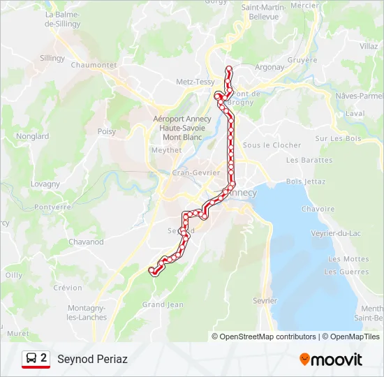 2 Bus Line Map