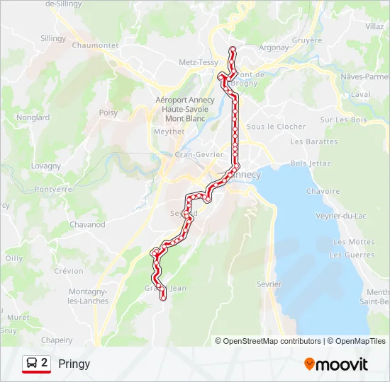 2 Bus Line Map