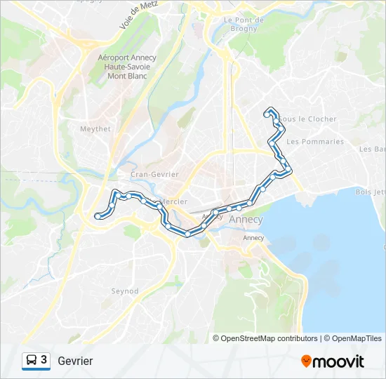 3 Bus Line Map