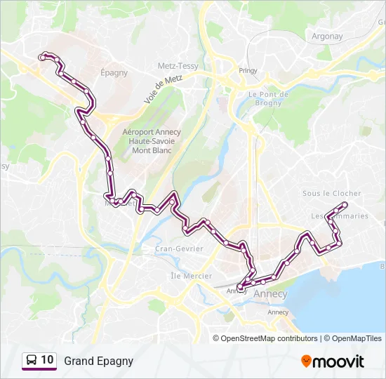10 Bus Line Map
