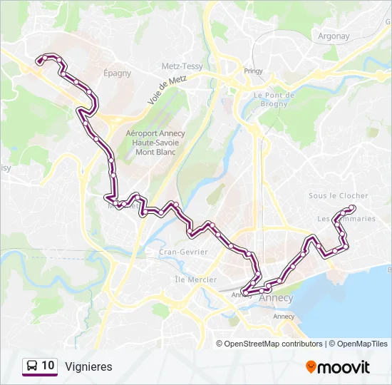 10 Bus Line Map