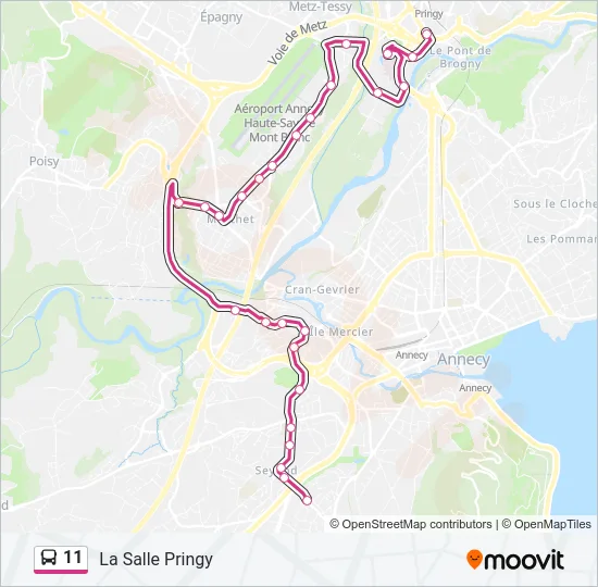 11 Bus Line Map