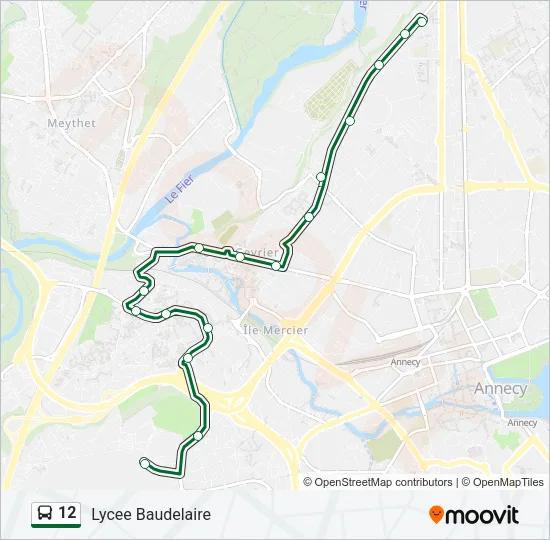 12 Bus Line Map