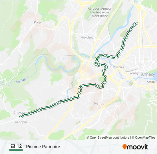 12 Bus Line Map