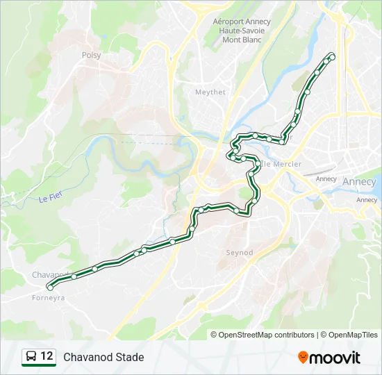 12 Bus Line Map