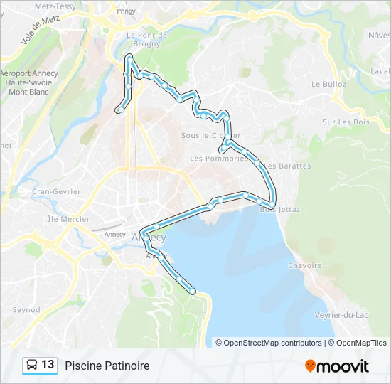 13 Bus Line Map