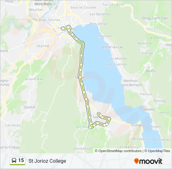 15 Bus Line Map