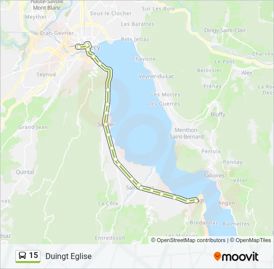 15 Bus Line Map