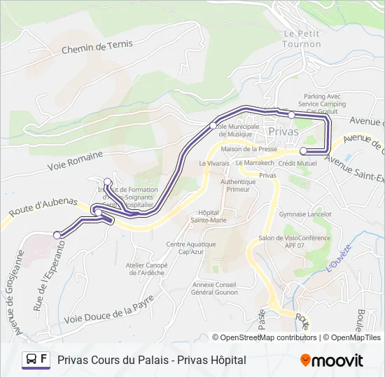 F Bus Line Map