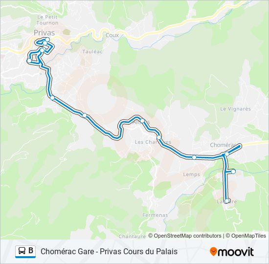 Mapa de B de autobús