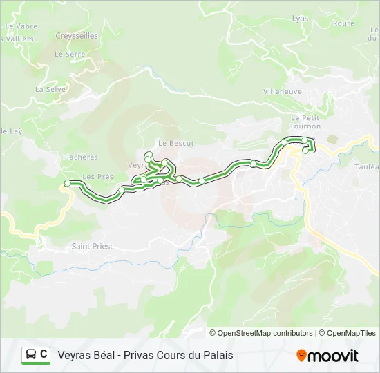 C Bus Line Map