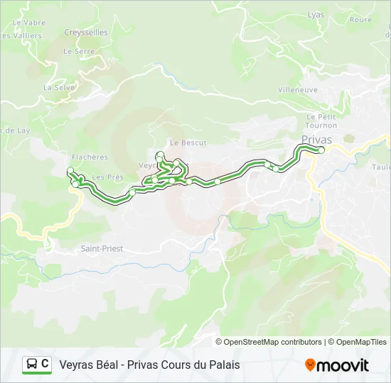 C Bus Line Map