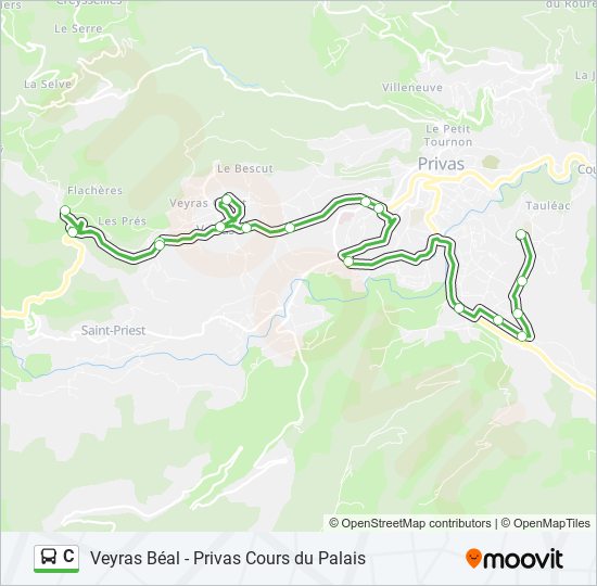 Mapa de C de autobús