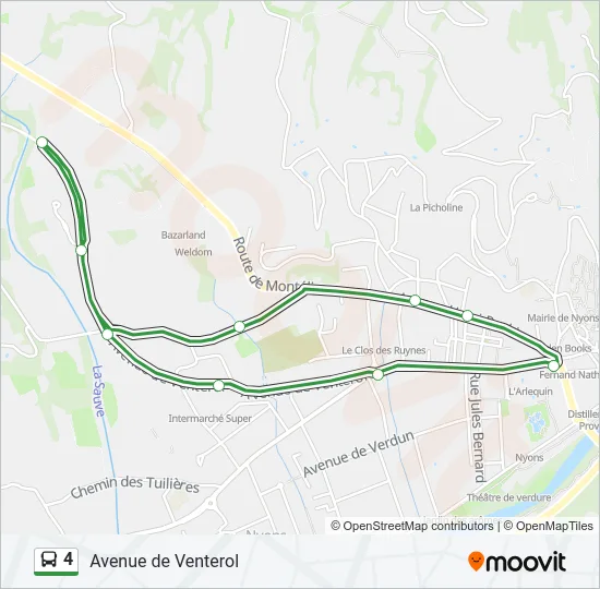 4 Bus Line Map