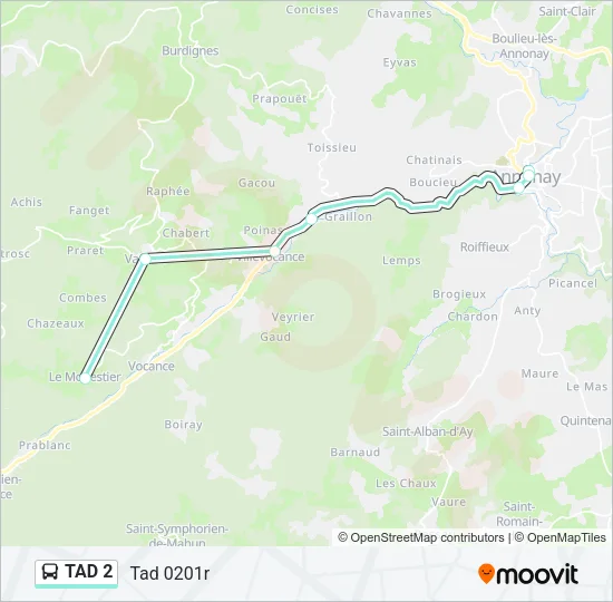 TAD 2 Bus Line Map