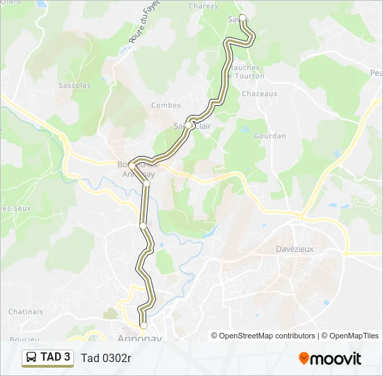 TAD 3 Bus Line Map