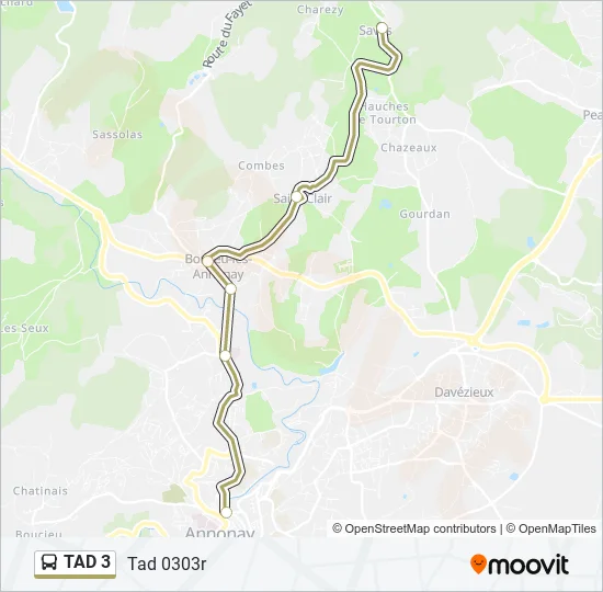 TAD 3 Bus Line Map