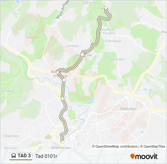 TAD 3 Bus Line Map