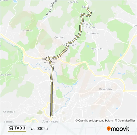 TAD 3 Bus Line Map