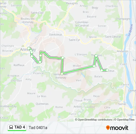 TAD 4 Bus Line Map