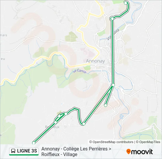 LIGNE 3S Bus Line Map
