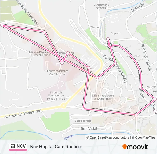 NCV Bus Line Map