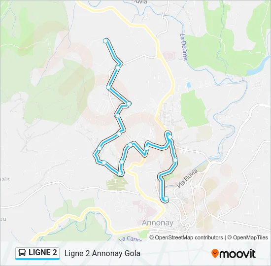 LIGNE 2 Bus Line Map