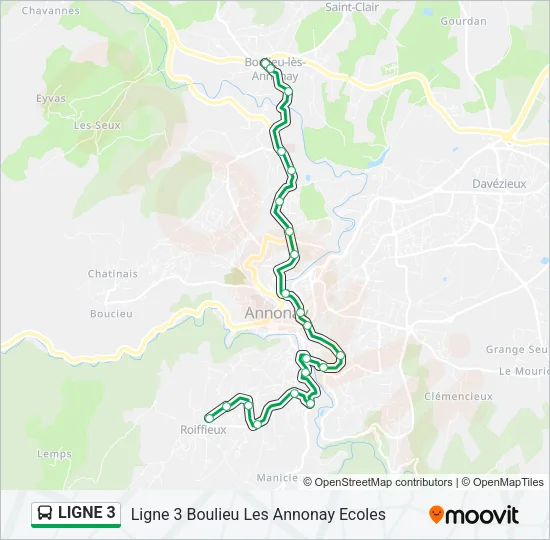 LIGNE 3 Bus Line Map