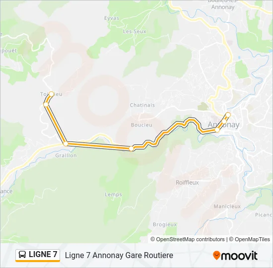 LIGNE 7  Line Map